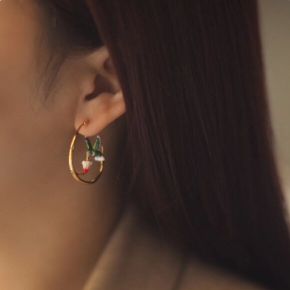 Humming Bird earrings - Picture 2 of 3